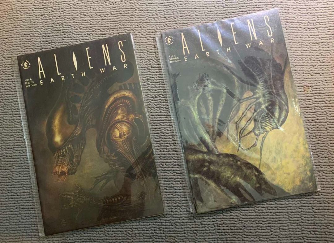 Aliens Earth War Comics (Category: Comics & Manga) located in Pasig City. Submitted by askabel (Listing ID 1335122546, Image 2). Description: Complete mini series Issues 1 – 4 Published 1990 plastic sleeved since day 1. well kept, very good condition. take it all for only 500.