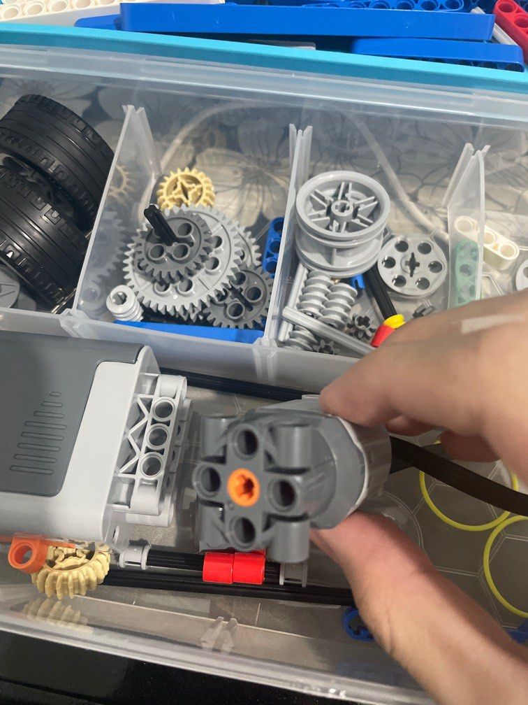 Assorted Lego Technic Pieces Motor Battery Box