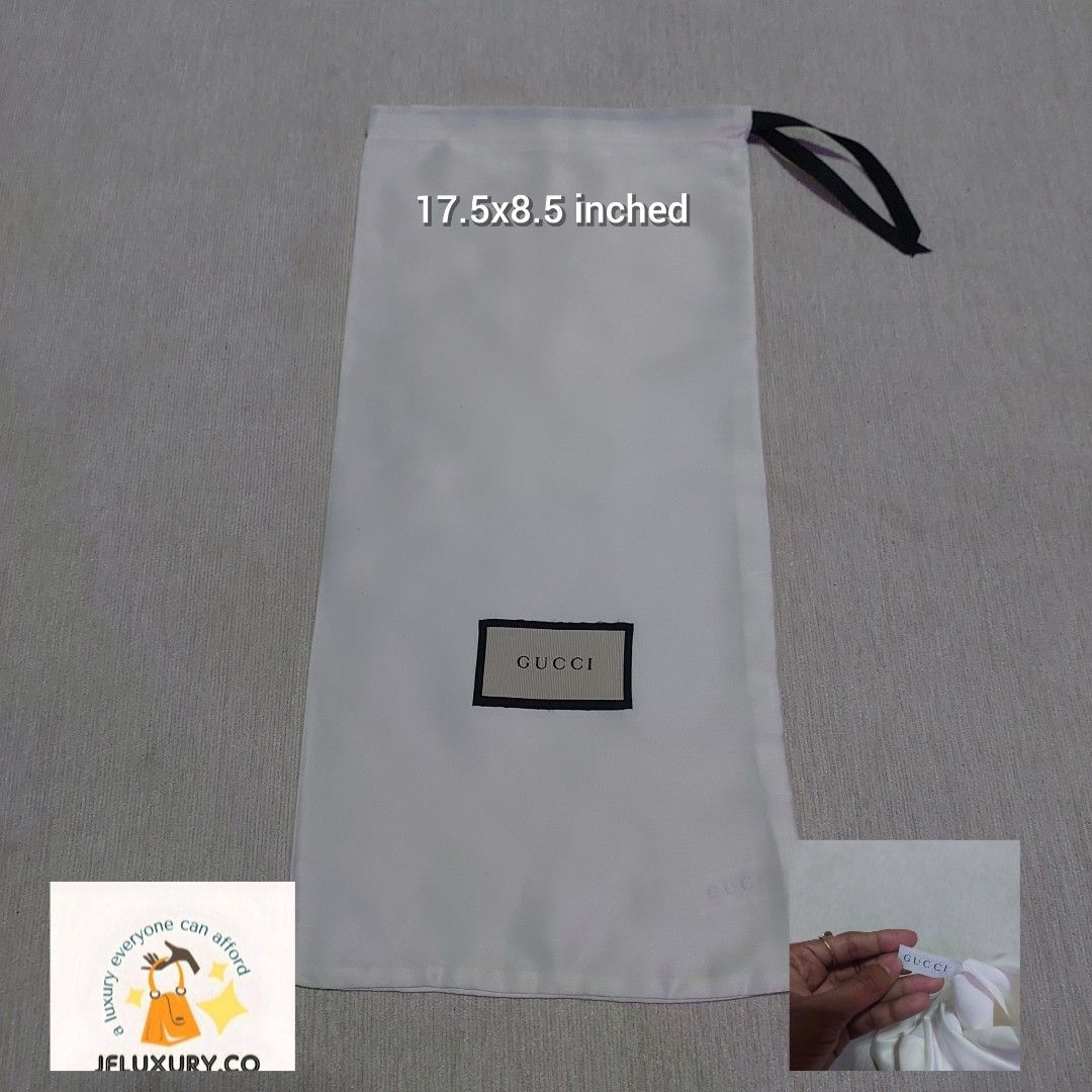 Authentic Gucci shoe dust bag 17.5x8.5 inches Luxury Bags Wallets on Carousell