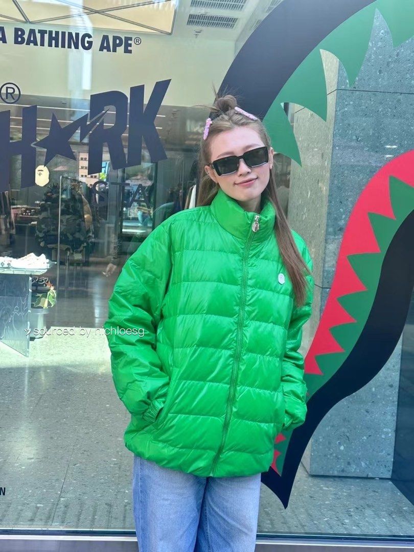BAPE LINE CAMO DEBOSSED REGULAR FIT DOWN JACKET, Women A BATHING APE LINE CAMO DEBOSSED REGULAR