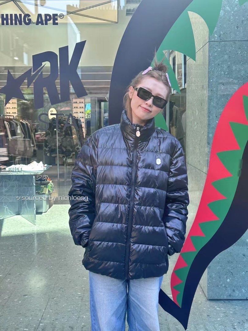 BAPE LINE CAMO DEBOSSED REGULAR FIT DOWN JACKET, Women