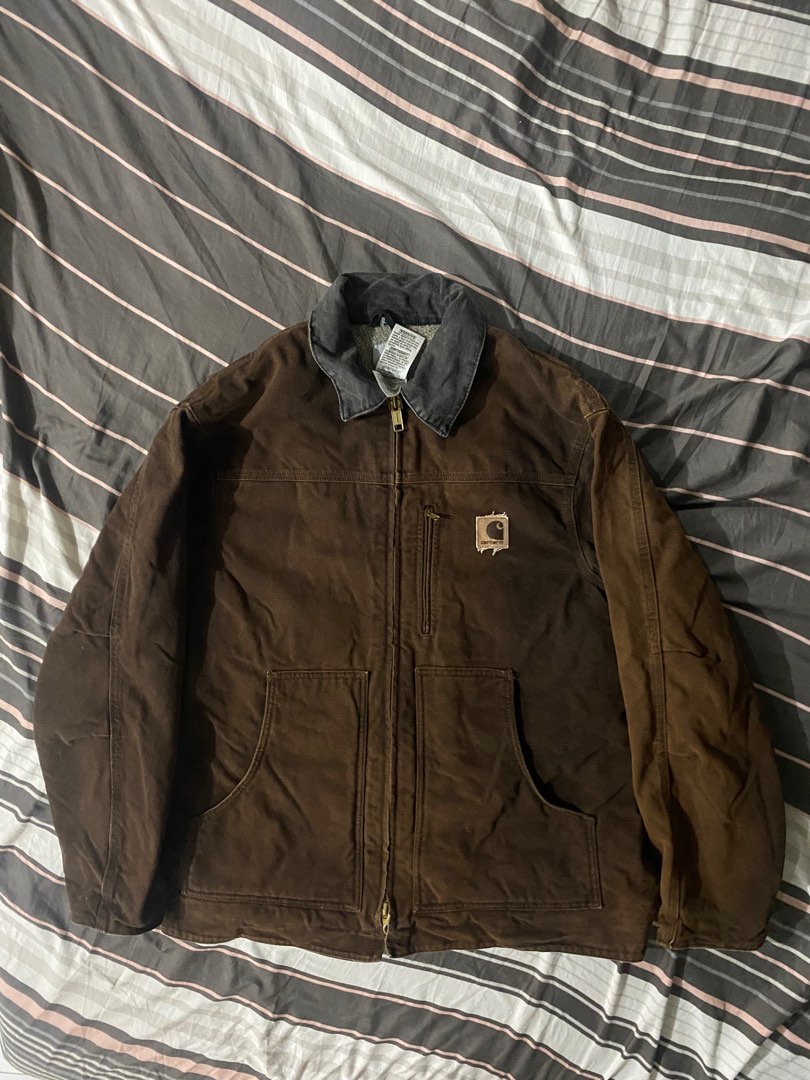 Carhartt Sherpa lined duck jacket vintage (DKB), Men's Fashion, Coats ...