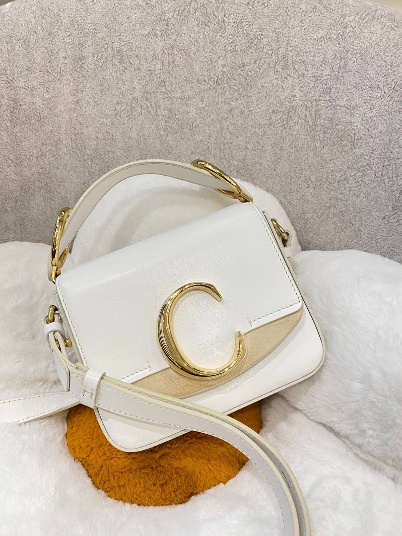 Chloe c bag white deals