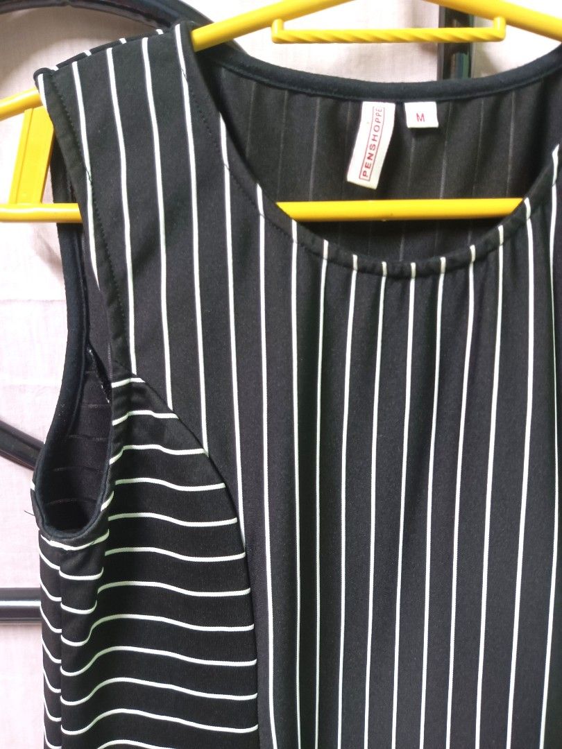 Formal or Semi-Formal Dress| Nautical theme Black/Stripes/Christmas Party  , Women's Fashion, Dresses & Sets, Dresses on Carousell