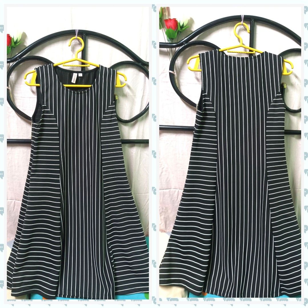 Formal or Semi-Formal Dress| Nautical theme Black/Stripes/Christmas Party  , Women's Fashion, Dresses & Sets, Dresses on Carousell