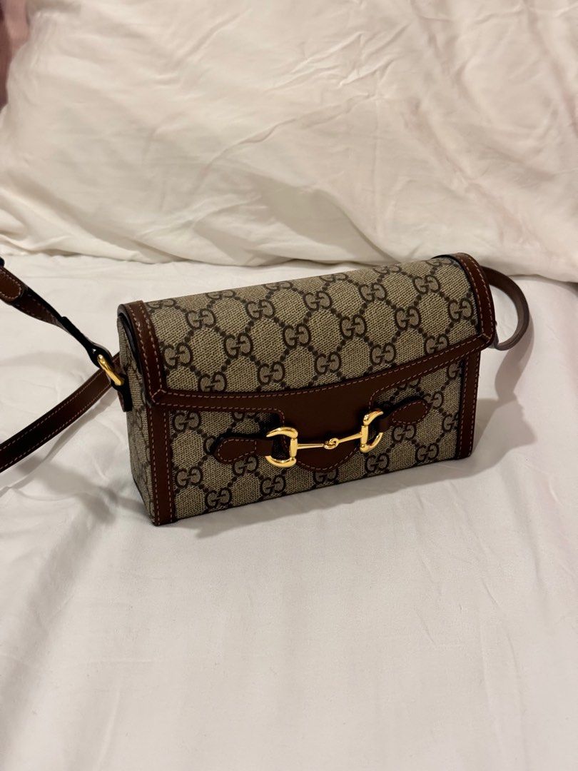 Gucci Horsebit 1955 Mini (Category: Luxury Bags & Wallets) located in Calamba. Submitted by Hk1995 (Listing ID 1335187285, Image 2). Description: Gucci Horsebit 1955 Mini Crossbody bag Comes in complete set— box, dustbag, care cards, receipt, ribbon, paperbag Purchased in Tokyo, Oct 2023 Excellent condition, no flaws can pass as brandnew .