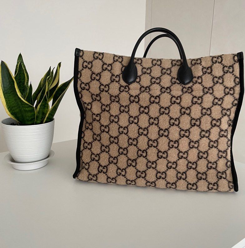 Gucci Wool GG Monogram Tote Luxury Bags Wallets on Carousell