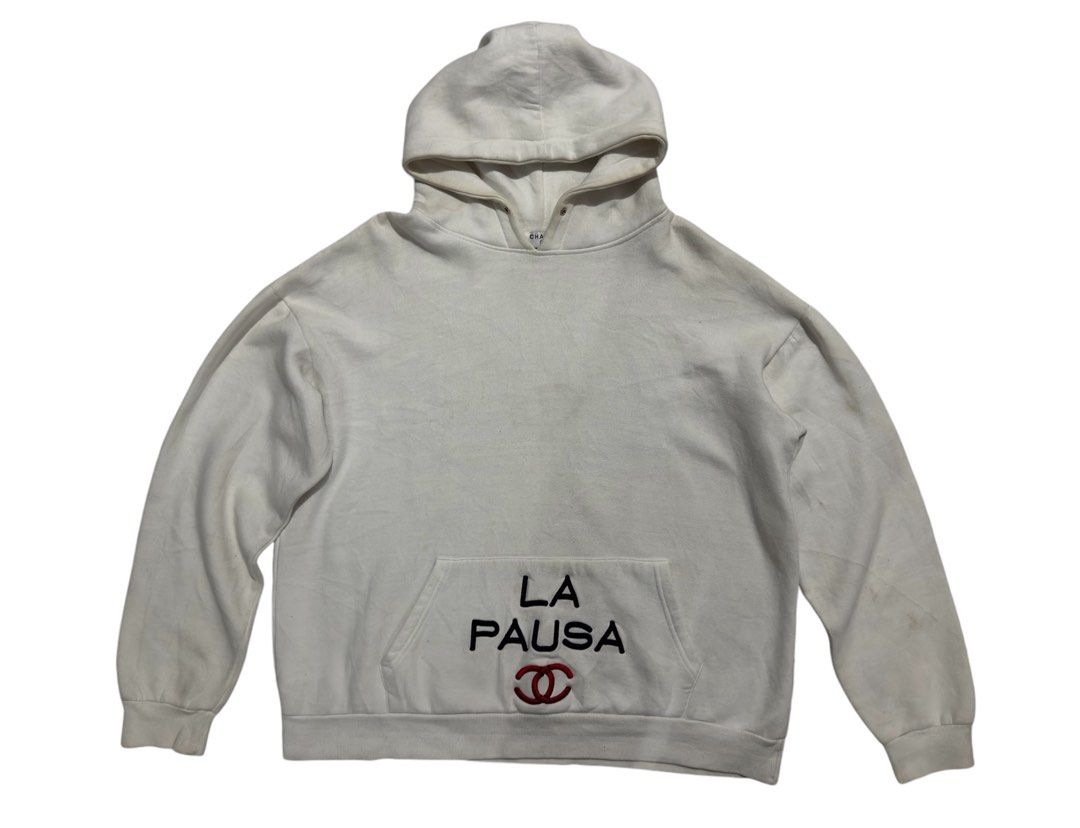 Hoodie vintage chanel LA PAUSA Luxury Fesyen Pria Pakaian Atasan di Carousell