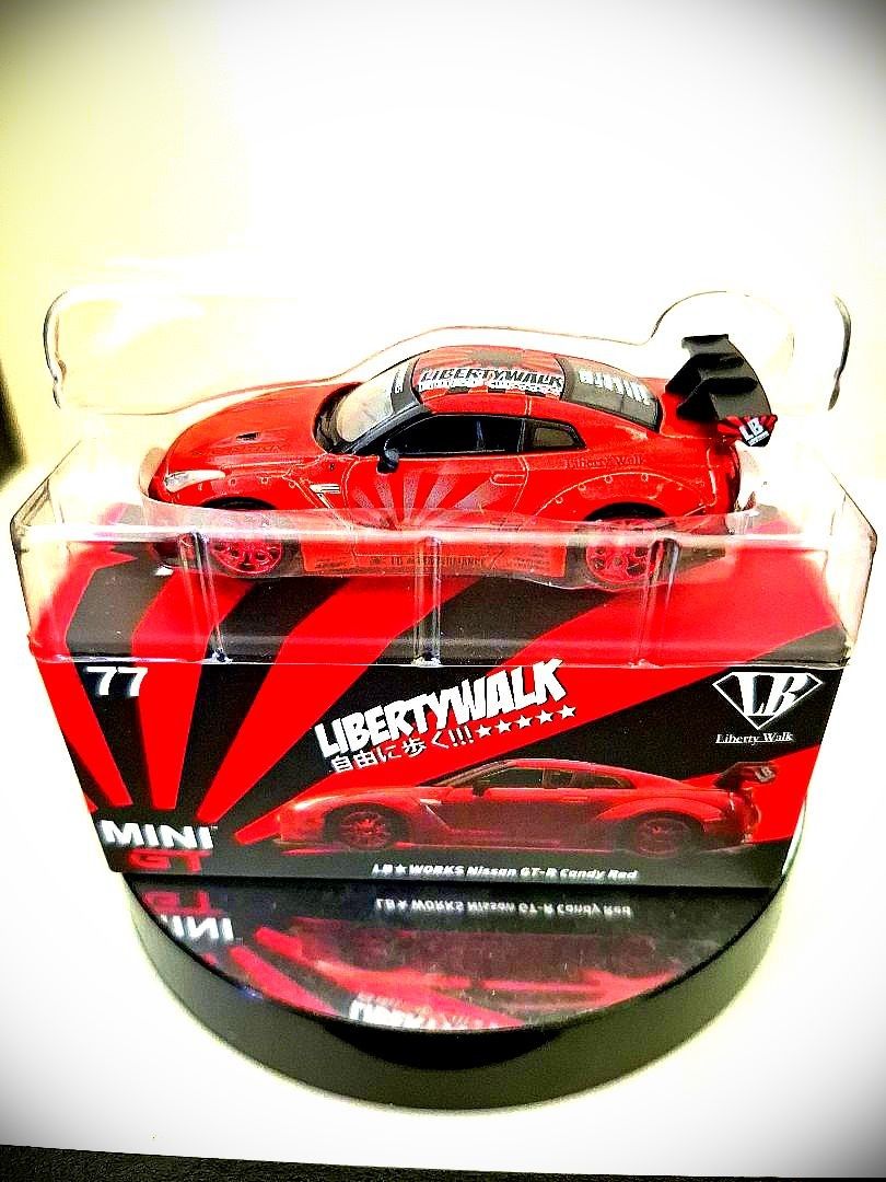 MINIGT LB☆WORKS Nissan GT-R Candy Red MINI GT 77 LB WORKS Nissan GT-R (R35) Candy Red Type 1, Rear