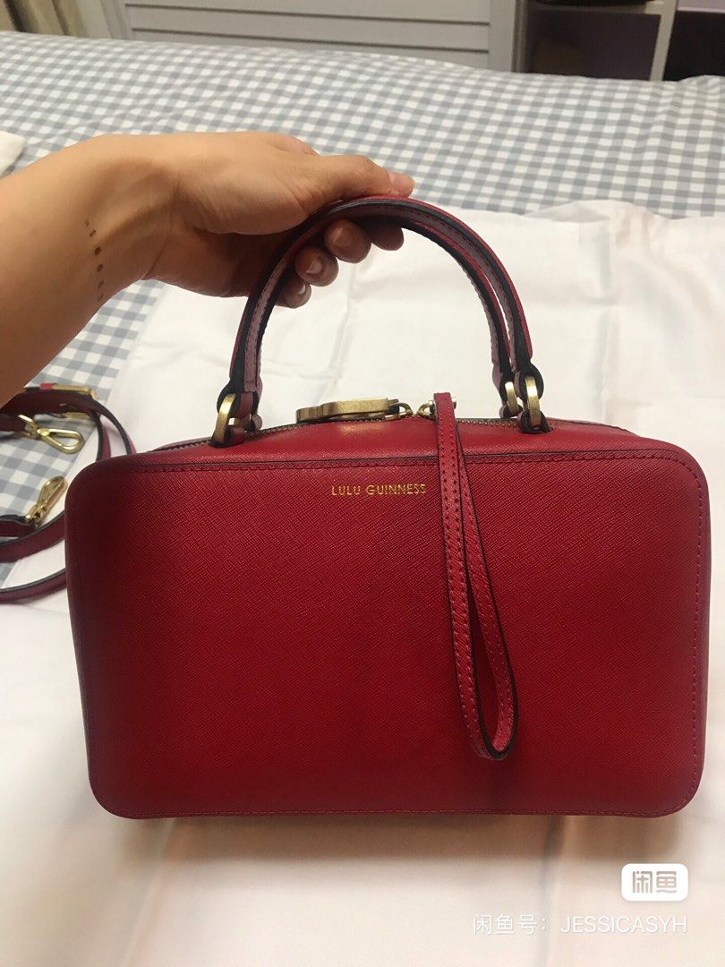 Authentic UK brand Lulu guinness red box doctor bag Handbag