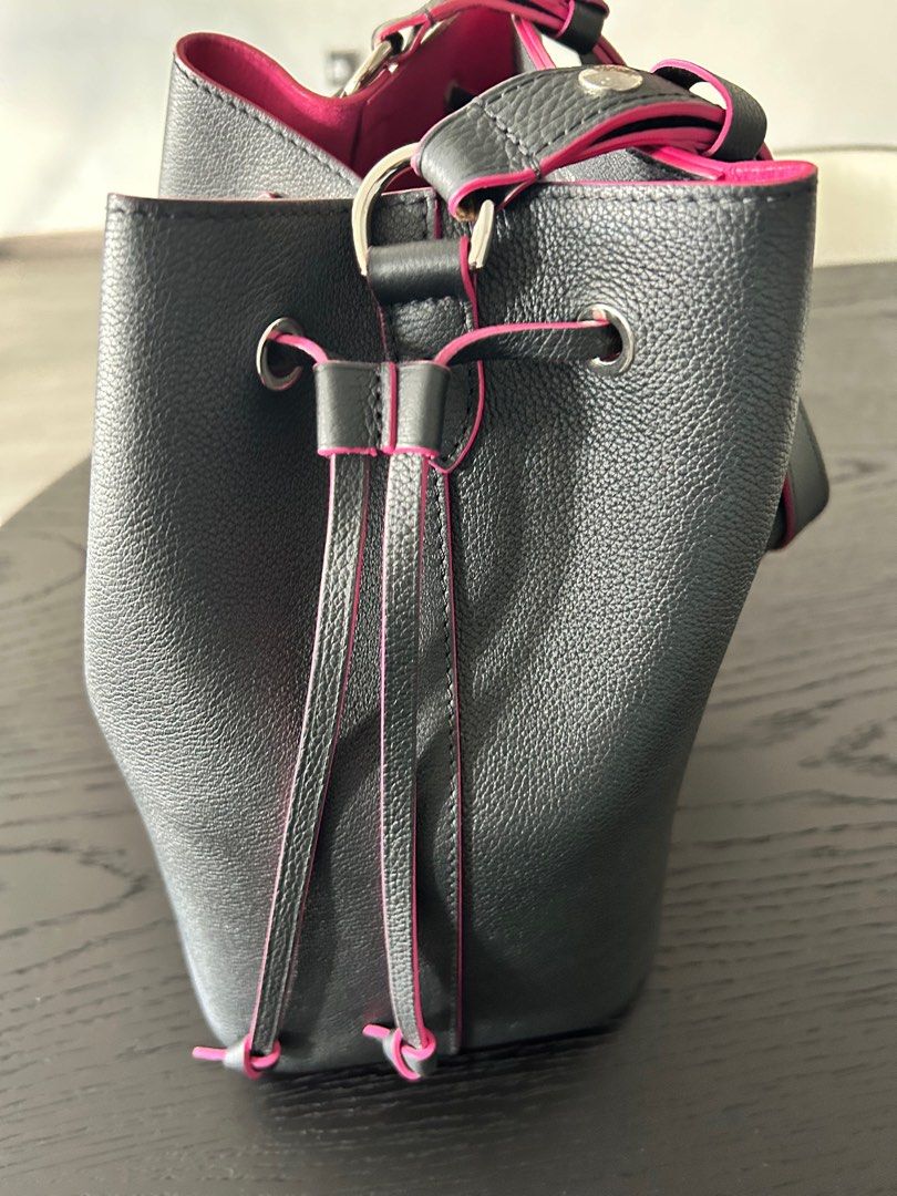LV LockMe bucket bag black pink full leather Luxury Bags Wallets on Carousell