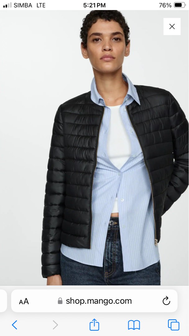 MANGO Black Quilted Winter Jacket Women s Fashion Coats Jackets and Outerwear on Carousell