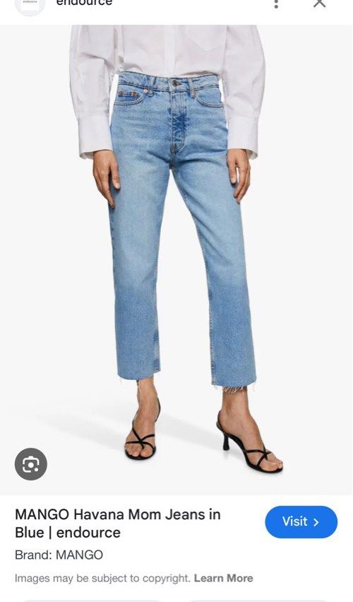 Mango Havana Straight Cut cropped jeans Women s Fashion Bottoms Jeans Leggings on Carousell