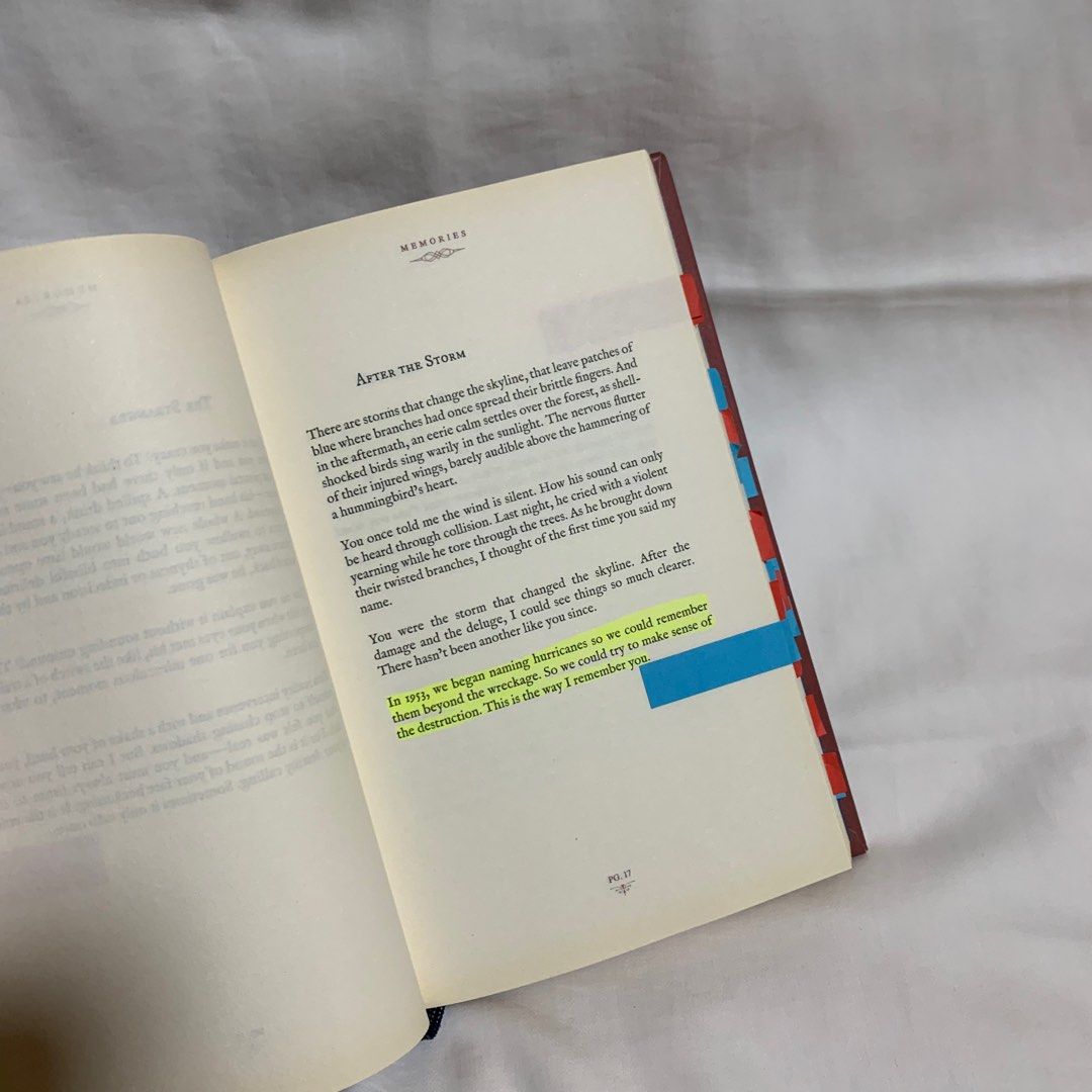 Memories by Lang Leav Hardcover (Category: Storybooks) located in Muntinlupa City. Submitted by sheisthestars (Listing ID 1335181677, Image 3). Description: Memories by Lang Leav Hardcover Condition: 8/10 RFS: decluttering - Only read once - signs of aging present: yellowed pages - with highlights; will remove sticky tabs before handing it to you Price is negotiable! Will give discount if you get more than 1 item from me! :) Mode of Payment: GCas