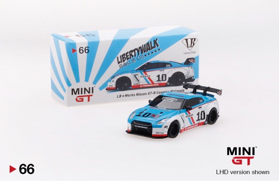 MINI GT #66 馬來西亞限定LB WORKS Nissan GT-R R35, 書籍、休閒與玩具