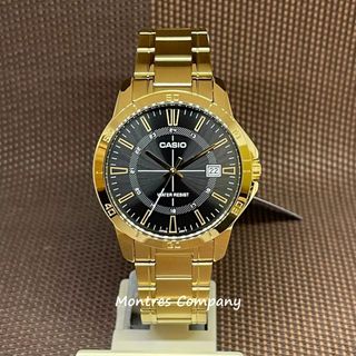 Montres Company 香港註冊公司(32年老店) 卡西歐 CASIO 不鏽鋼錶帶 不鏽鋼 三摺錶扣 防水 MTP MTPV004 MTPV004G MTP-V004 MTP-V004G MTP-V004G-1 MTP-V004G-1C 鋼帶 黑金色 條字 14款色有現貨64210054160513110