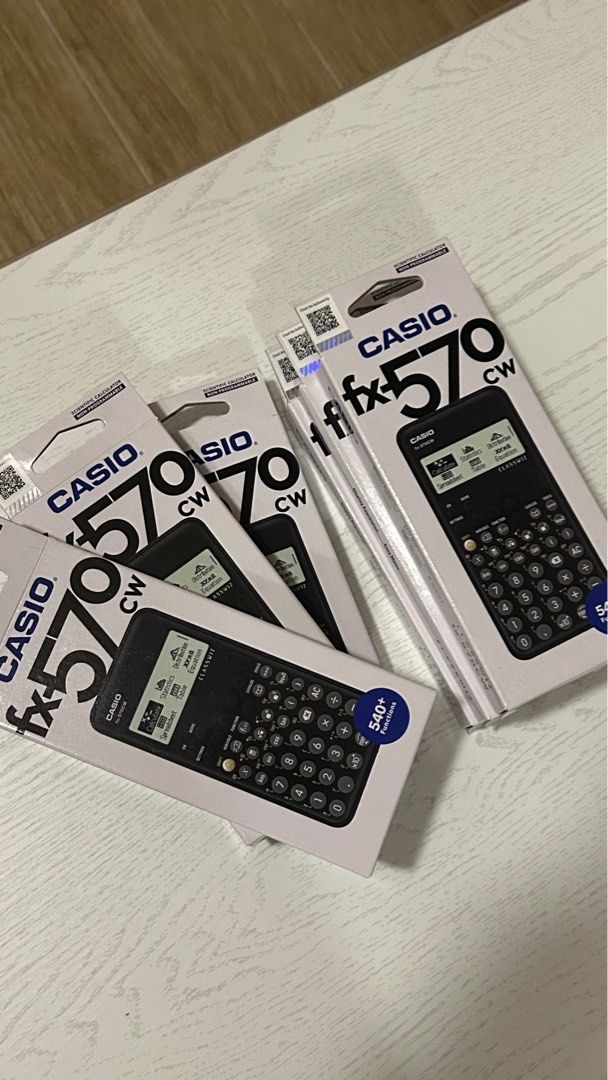 [NEW] Casio fx-570CW (Category: Office & Business Technology) located in Quezon City. Submitted by rarufuuu (Listing ID 1335199787, Image 3). Description: Brand New fx-570CW (ClassWiz) Scientific Calculator ✅100% Authentic (Can verify using the QR code on the box.) ✅Cheaper than local bookstores. ✅Students, teachers, business, etc. ✅Features: https://www.casio.com/ph/scientific-calculators/product.FX-570CW/ 📣₱900 if buying two or more .
