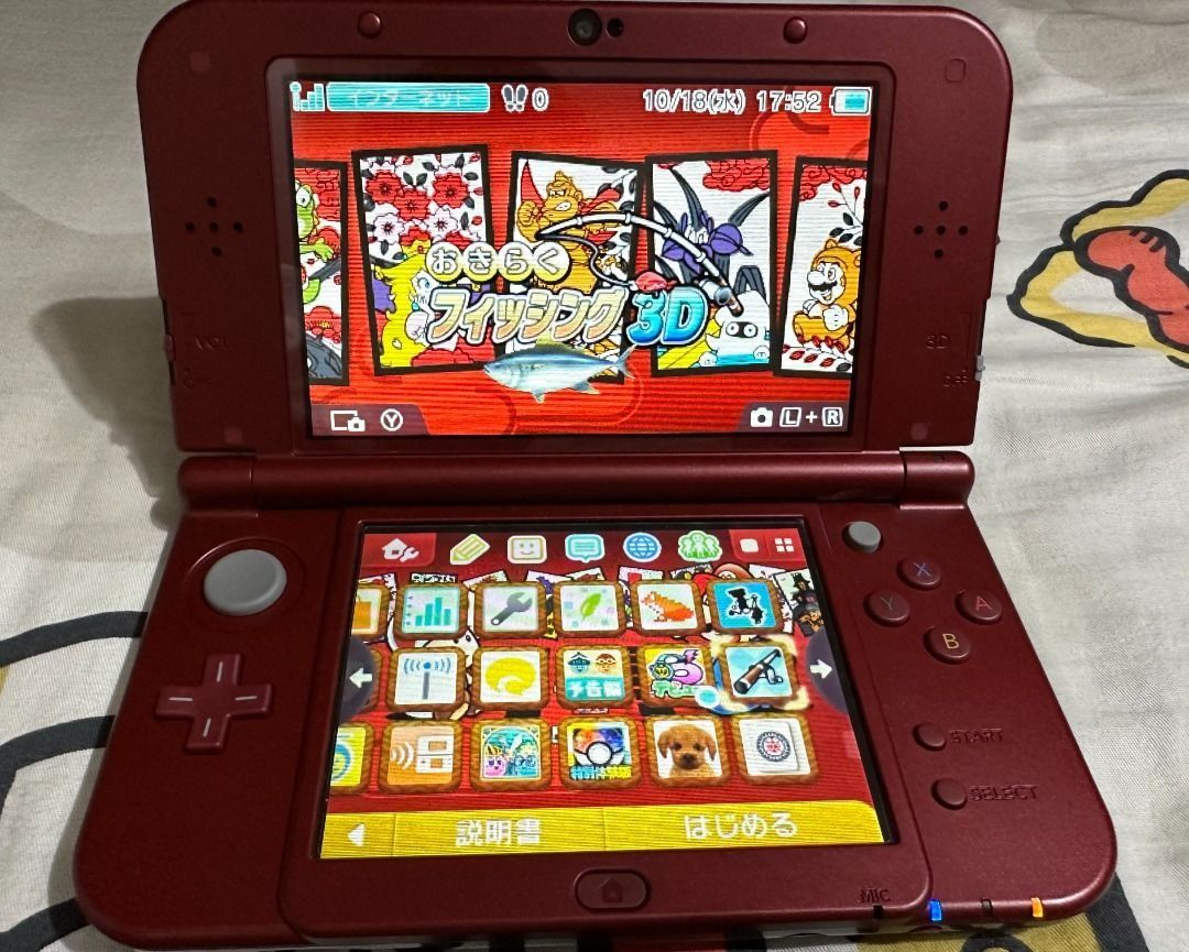 New Nintendo 3DS LL Red 金屬紅主機 日版 幾乎全新，罕有 紅色 雙 IPS Mon 原裝機，沒有改機，有筆有32GB ...