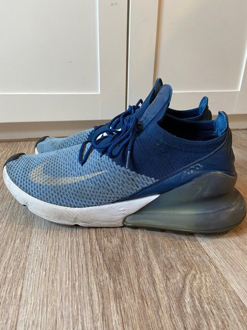 Nike air max 270 flyknit work blue sale