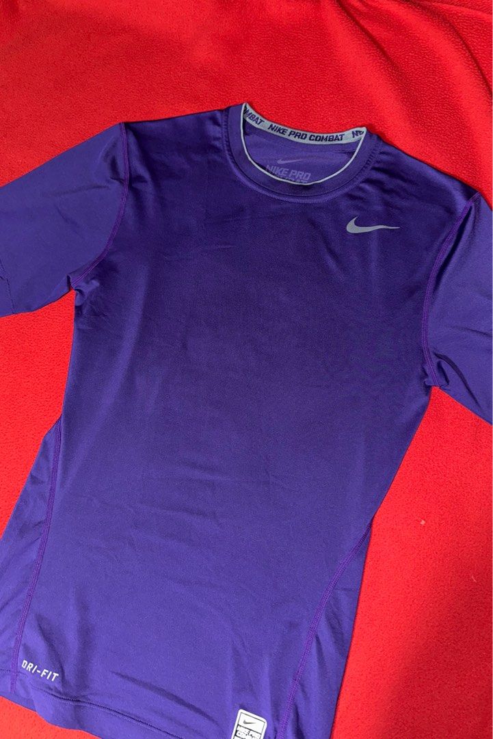 Purple nike compression shirt top