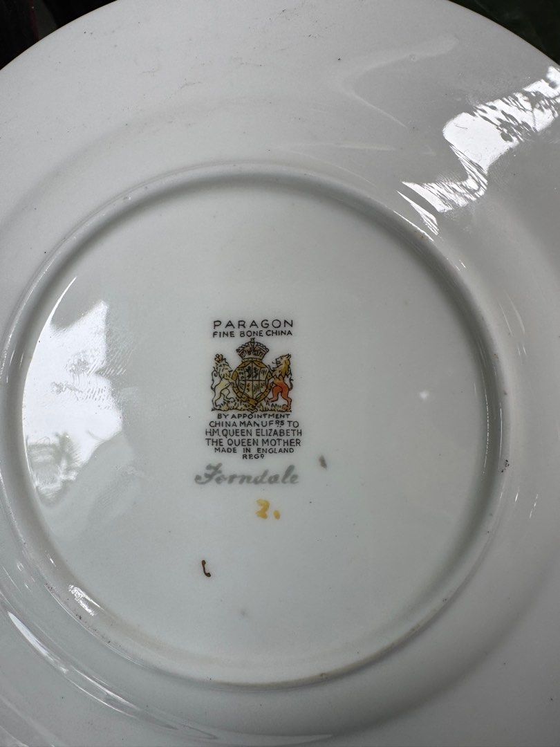 One piece paragon dessert plate (Category: Coffee & Tea Tableware) located in Davao. Submitted by parteawares2 (Listing ID 1335182912, Image 2). Description: One piece paragon bone china made in England dessert plate .