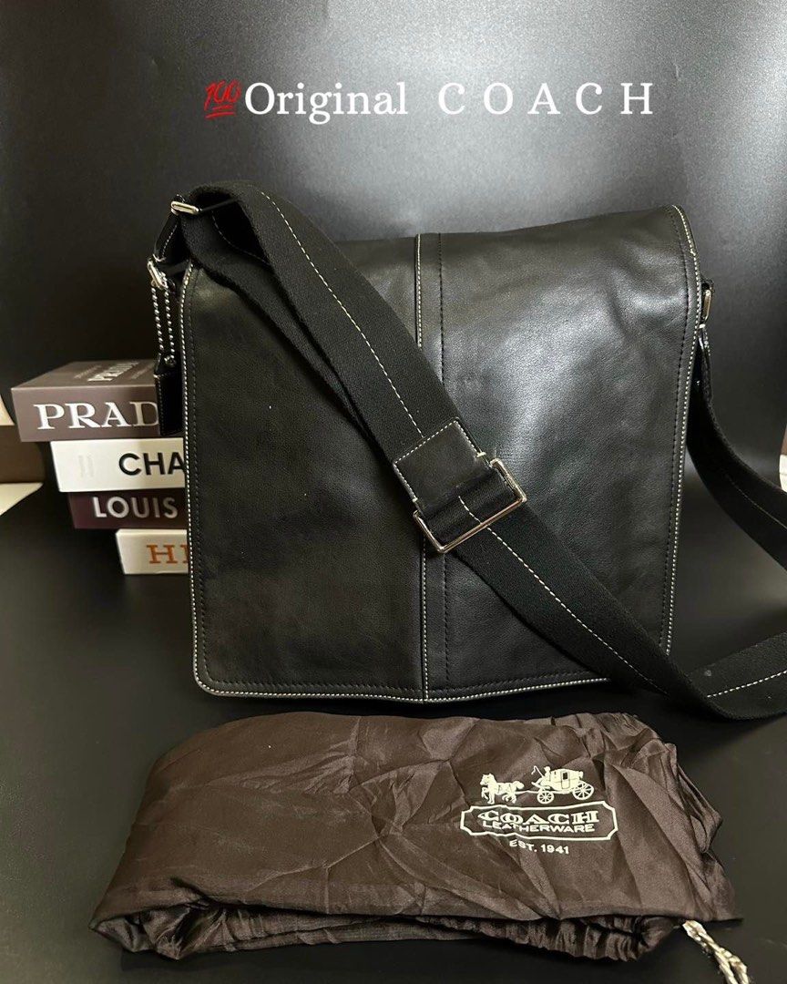 Vintage coach leather bag top