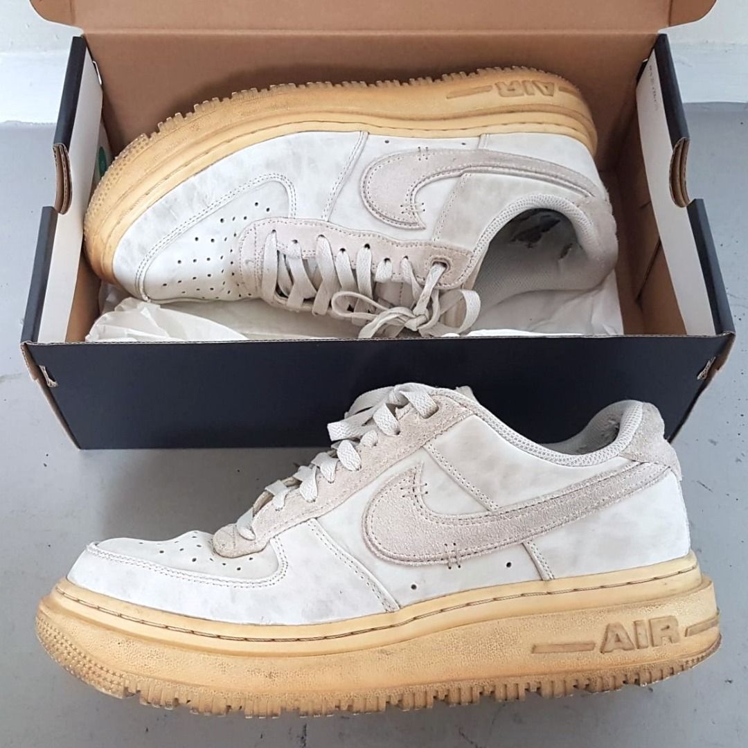 Original Nike AIR FORCE ONE Low LUXE Model Size US 9.5 UK 8.5 EUR 43 CM 27.5 SUMMIT White NIKE Designer Sneakers Leather Shoes Timeless