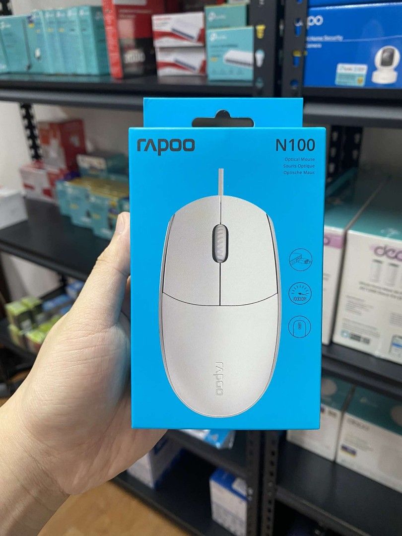 Rapoo N100 Wired Optical USB Mouse White (Category: Mouse & Mousepads) located in Pasig City. Submitted by techubstoreandaccessories (Listing ID 1335196489, Image 2). Description: Rapoo N100 Wired Optical USB Mouse White Ready for Pick Up / Delivery ‼️ 📌 DETAILS: ✅Actual Picture Posted. ✅BRAND NEW & ORIGINAL. ✅7 Days Replacement for Factory Defects and 1year Warranty. (Terms and conditions apply) --------------------------------------- PAYMENTS/