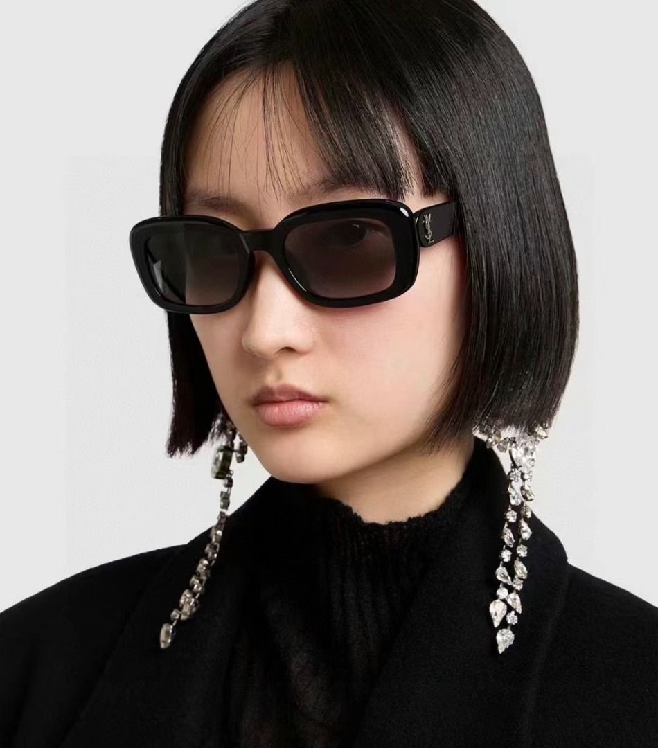 Ready Stock) Saint Laurent [ SL M130/F ] Acetate Rectangle