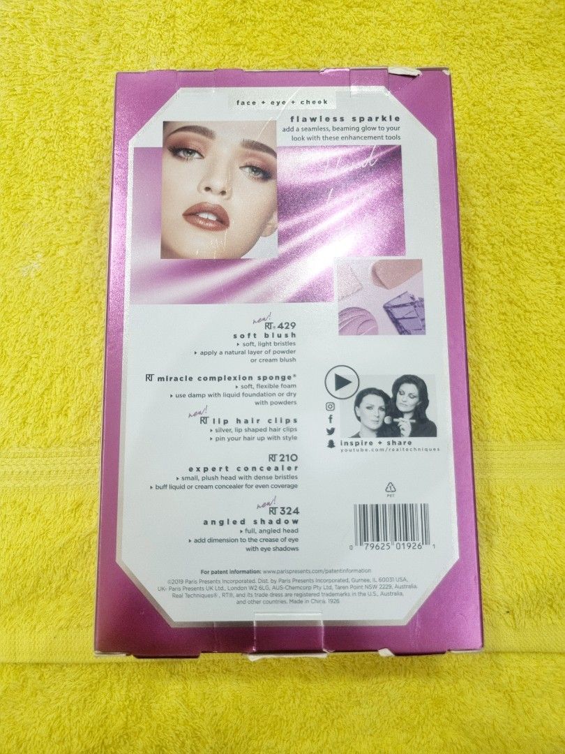 REAL TECHNIQUES BY SAM & NIC LIMITED EDITION (Category: Makeup) located in Manila. Submitted by luxeclassyshop (Listing ID 1335095740, Image 2). Description: REAL TECHNIQUES BY SAM & NIC LIMITED EDITION - Soft Blush RT429 - Rt Miracle Complexion Sponge - Rt LIP Hair Clips - Expert Concealer Rt210 - Angled Shadow Rt 324.