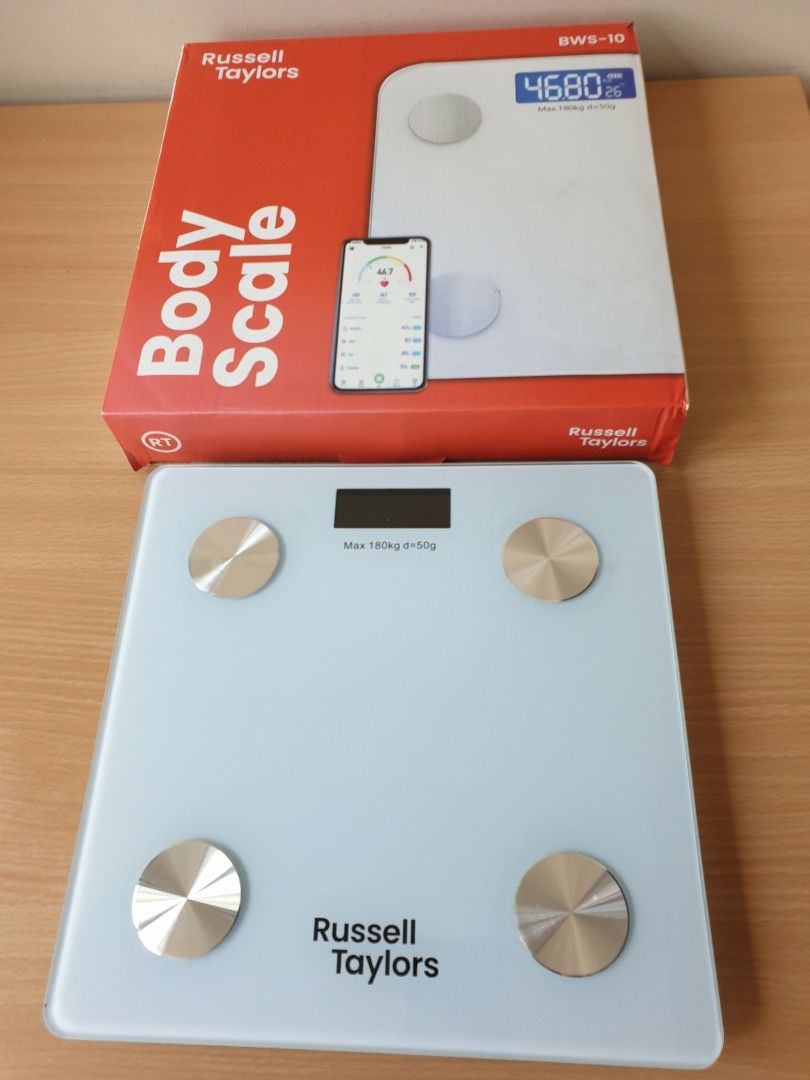 Russell Taylors Body Fat Smart Bluetooth Weighing Scale BWS-10 Body ...