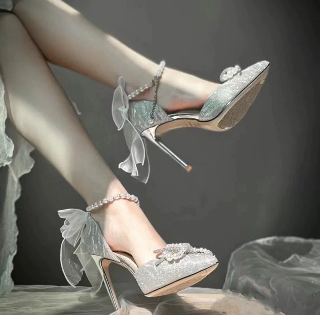 5 inch silver heels new arrivals