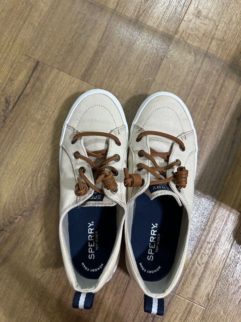Sperry Crest Vibe Linen Oat Women s Fashion Footwear Sneakers on Carousell