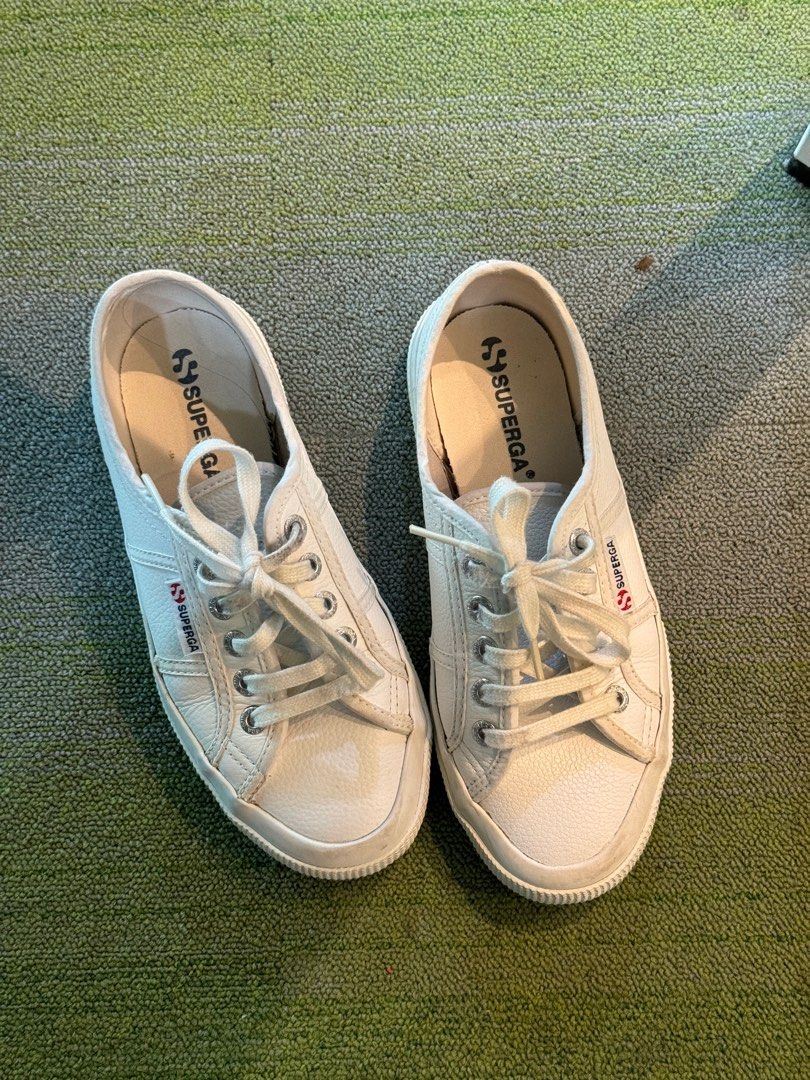 How to clean white leather superga sale