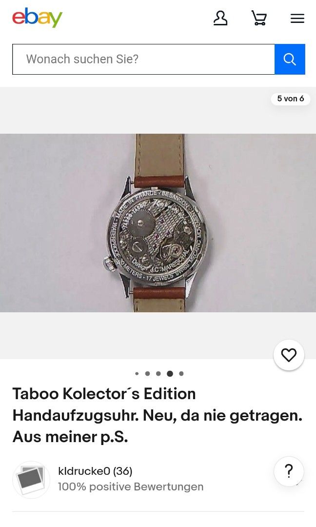 Taboo collection edition (Category: Men's Watches) located in Mapandan. Submitted by newtree_704266 (Listing ID 1335234103, Image 2). Description: taboo collection edition manual winding.