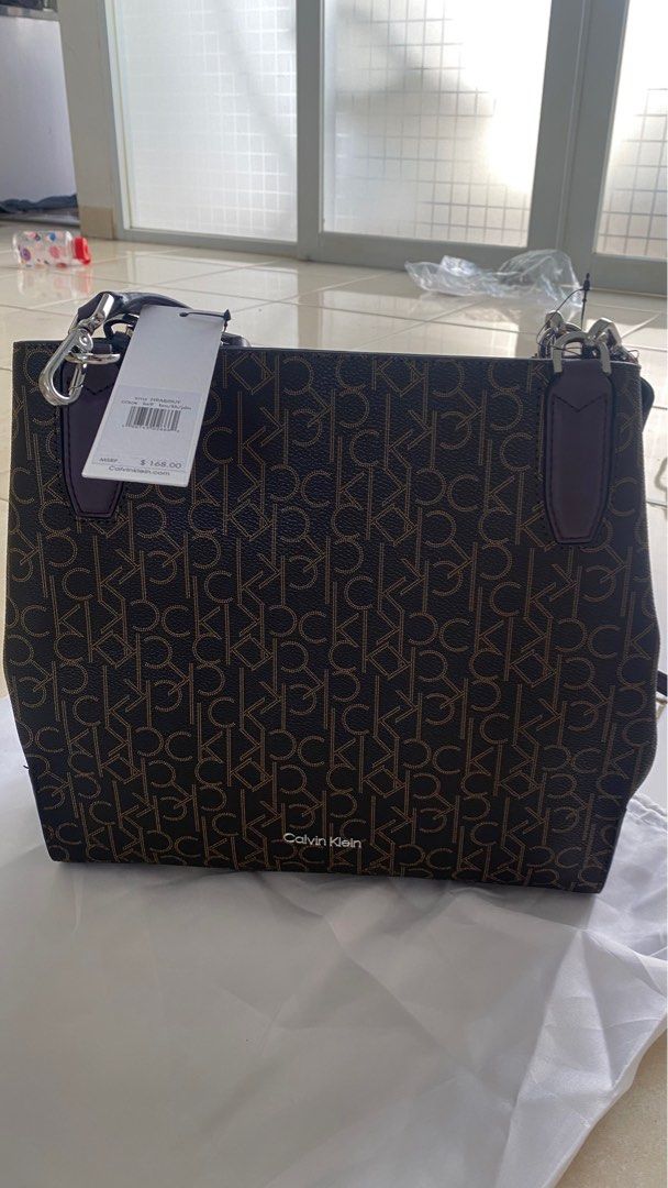 Calvin klein elaine signature triple compartment tote new arrivals