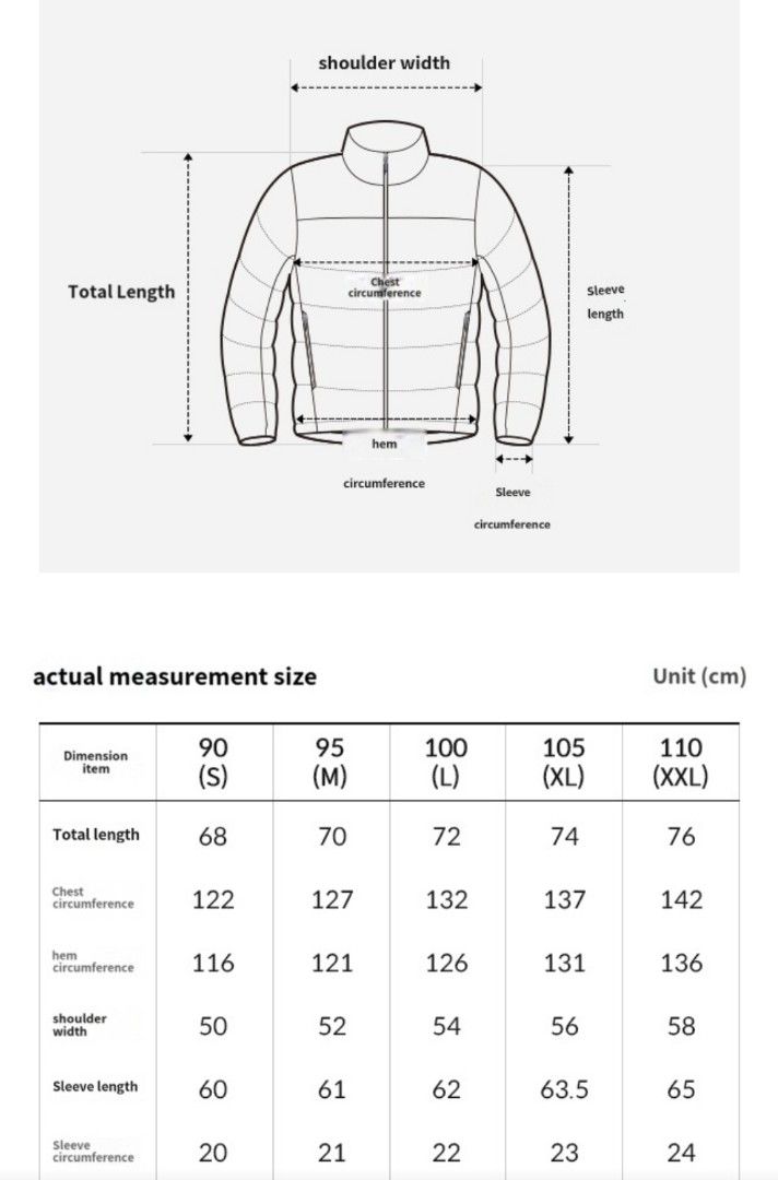 Face Puffer Jacket Size Chart North Face Fit Guide The North Face