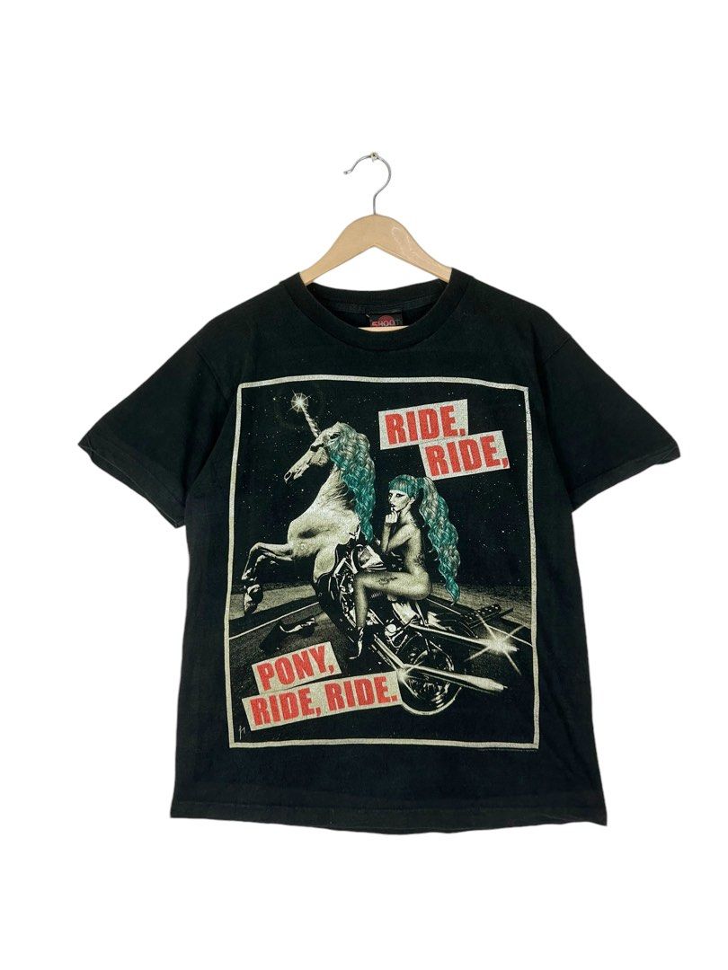 レディーガガ 半袖Tシャツ 古着 Y2K BLACK Lサイズ アーティスト