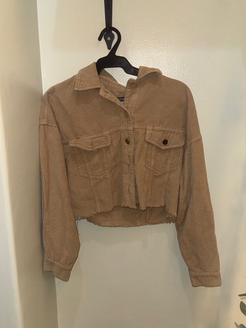 Zara cropped corduroy jacket cheap
