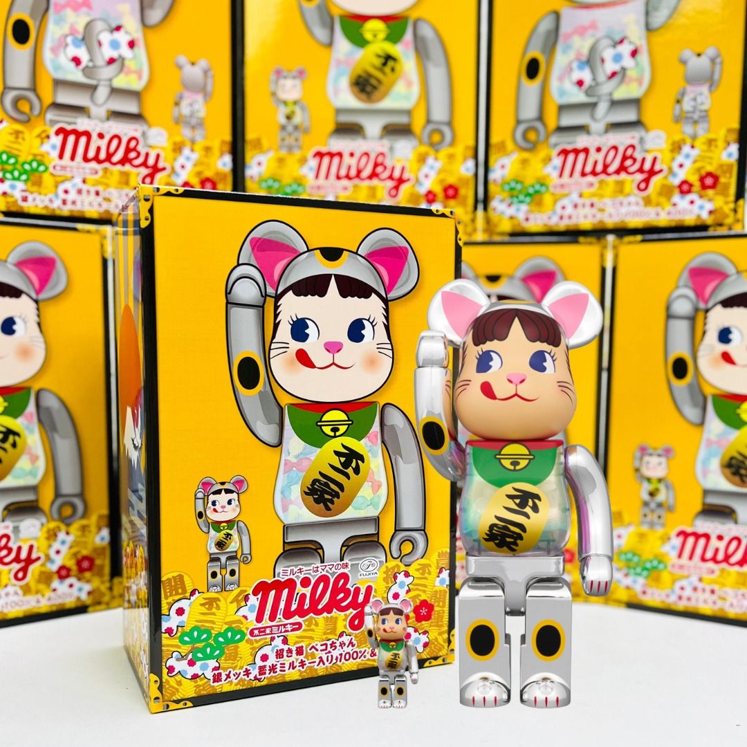 BE@RBRICK - 招き猫 ペコちゃん 福 銀メッキ 100％ &amp; 400％ MEDICOM TOY OFFICIAL BLOG（メディコム・トイ オフィシャル
