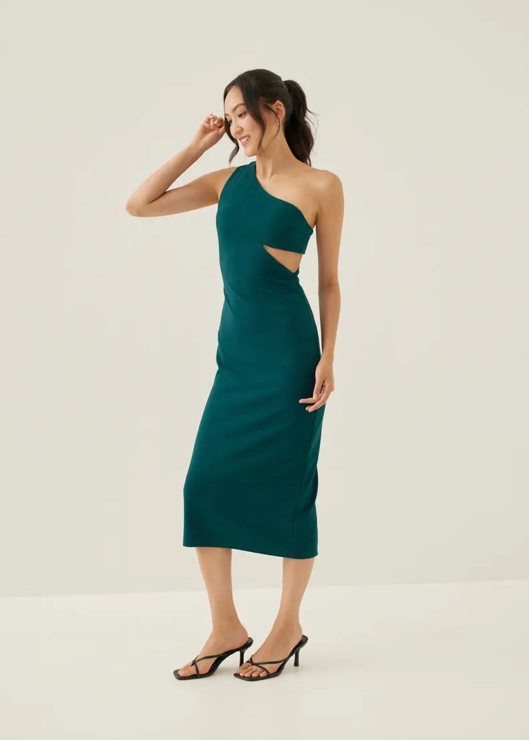 love bonito one shoulder dress Eyka Multi-way Satin Column Dress