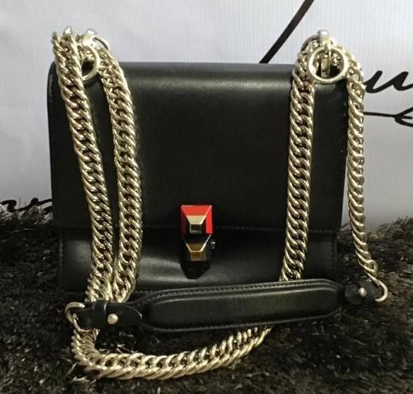 Authentic Fendi (Category: Luxury Bags & Wallets) located in Batangas. Submitted by selahs-closet (Listing ID 1335249612, Image 1). Description: Authentic Fendi Kan I Small Crossbody Bag P40,000 Authentic With Entrupy authentication Inclusions: Free black dustbag Tag Flaws: Faded stamp Lipstick stains inside the bag Meet-up locations: Mitsukoshi Mall / Uptown Mall Southwoods Mall / Robinsons Galleria South.