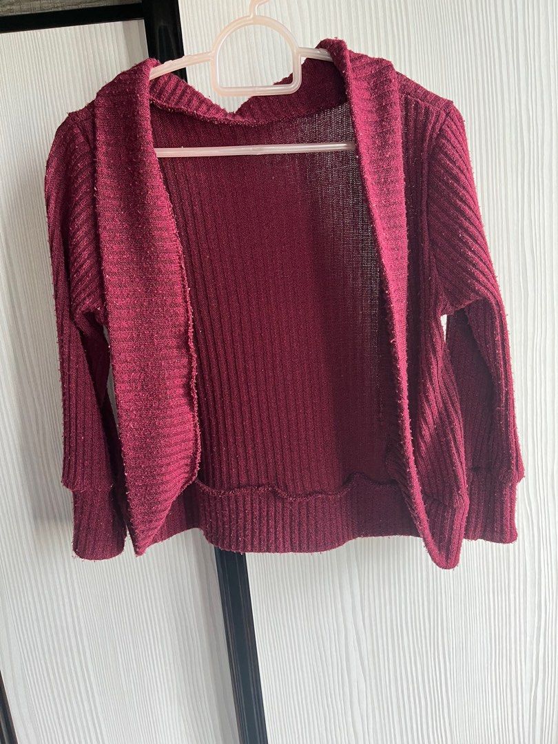 Baby Cardigan Maroon