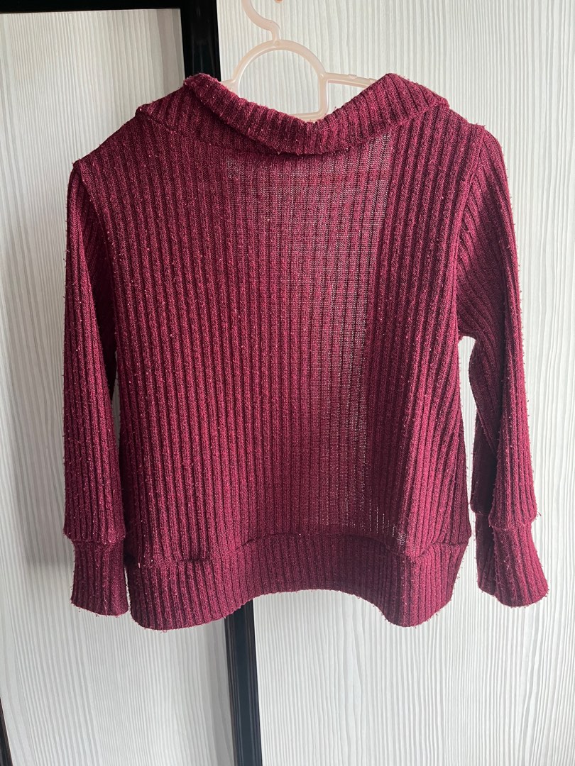 Baby Cardigan Maroon Babies Kids Babies Kids Fashion on Carousell