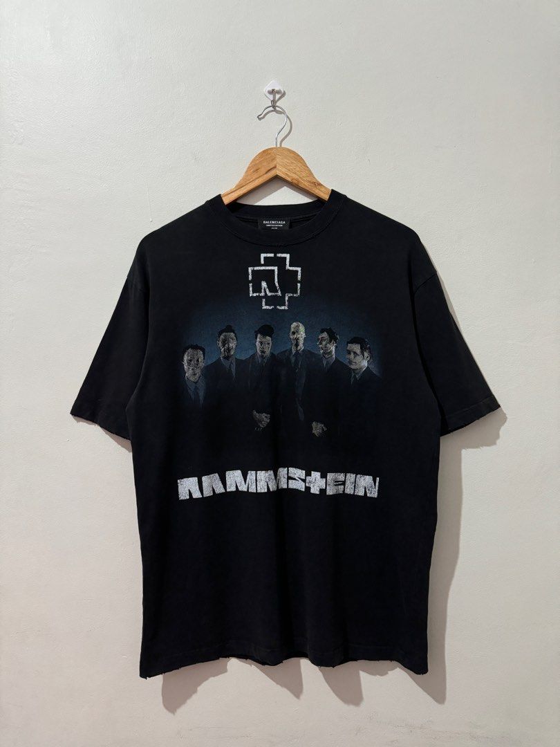 BALENCIAGA RAMMSTEIN BOXY Tシャツ Balenciaga Rammstein Germany Band Crossover Short Sleeve