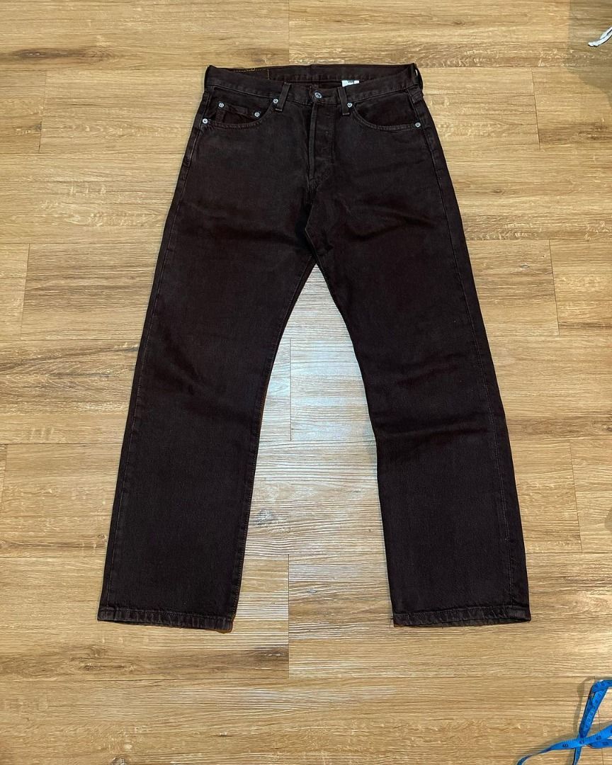 celana Jeans Levis 501 dark brown original cakep banget muluss - Main Image