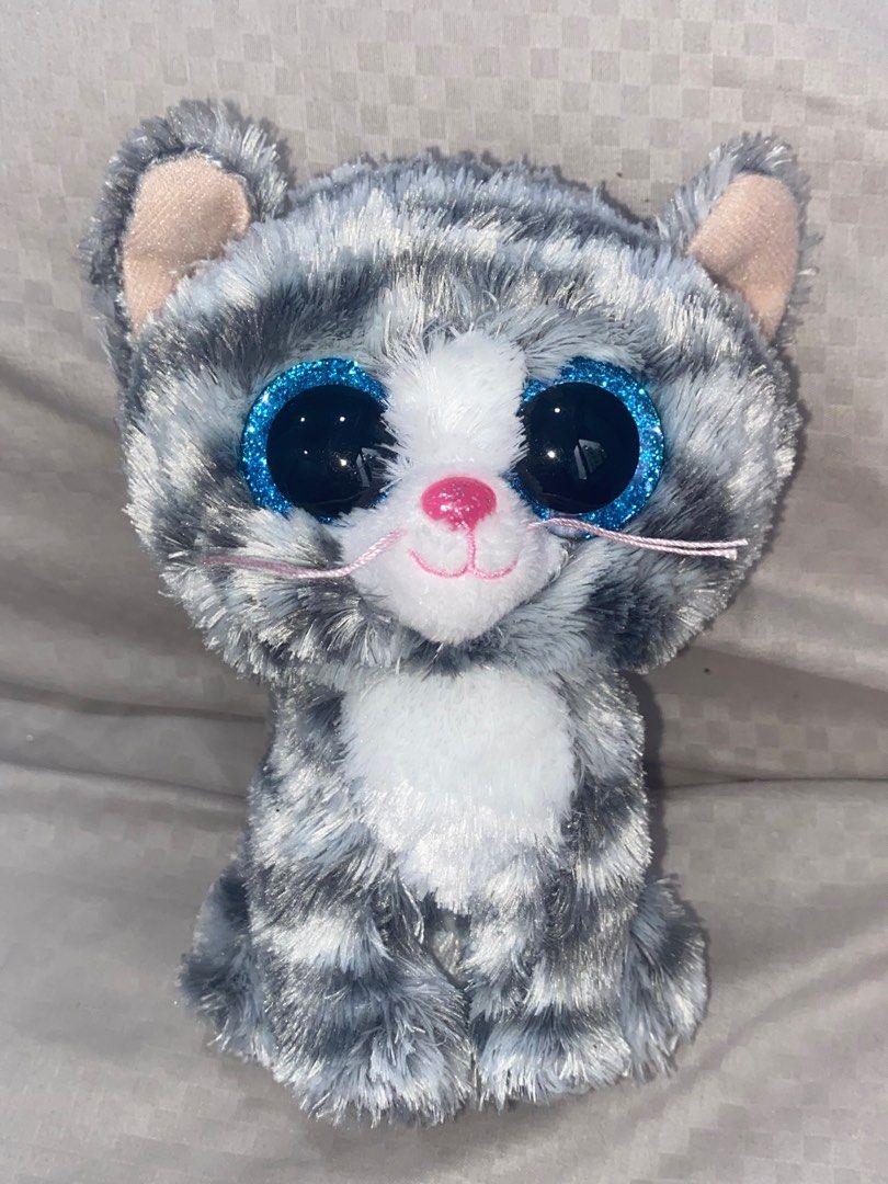 Doscontinued TY Beanie Boos QUINN the Tabby Cat Soft Toy Hobbies Toys Toys Games on Carousell