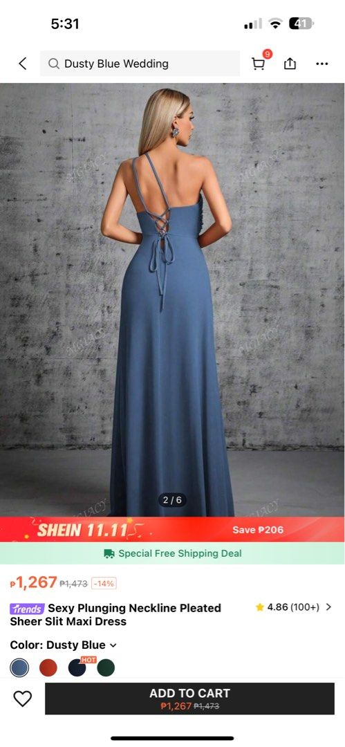 Dusty blue (Category: Dresses) located in Muntinlupa City. Submitted by abnar (Listing ID 1335403552, Image 2). Description: Dusty blue color .