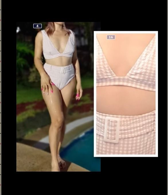 Fashionable Gingham Checkered Two Piece Swimsuit (Category: Bikinis & Swimsuits) located in Manila. Submitted by summerd (Listing ID 1335344809, Image 1). Description: No size indicated but approx fits S-L Fits my size which is S-M (with a little allowance left) Color is like light beige. Actual photos posted. I used this once only. Very fashionable! Not padded. * DELIVERY/SHIPPING (shouldered by buyer): via J&T OR buyer can book a pick-up courie