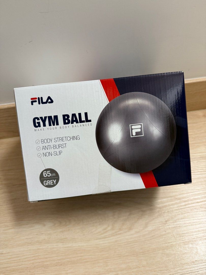 FILA yoga fitball 65cm GREY Gym ball Carousell